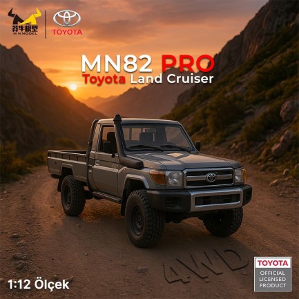 MN Model MN82 Pro 1/12 Toyota Land Cruiser LC79 4WD RC Model Crawler Offroad Truck Uzaktan Kumandalı Araba RTR Lisanslı Gümüş+Dahili Işık Seti MN-82