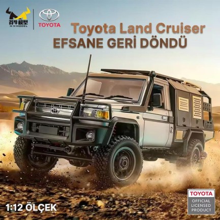MN Model MN82S 1/12 Supertourer Toyota Land Cruiser LC79 4WD RC Model Uzaktan Kumandalı Araba Crawler Offroad Truck RTR Lisanslı Gümüş+Dahili Işık Seti MN82-S