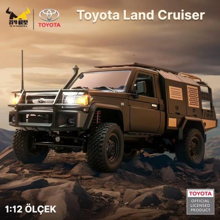 MN Model MN82S 1/12 Supertourer Toyota Land Cruiser LC79 4WD RC Model Uzaktan Kumandalı Araba Crawler Offroad Truck RTR Lisanslı Siyah+Dahili Işık Seti MN-82S